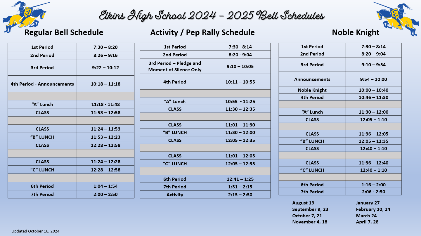 Bell Schedule